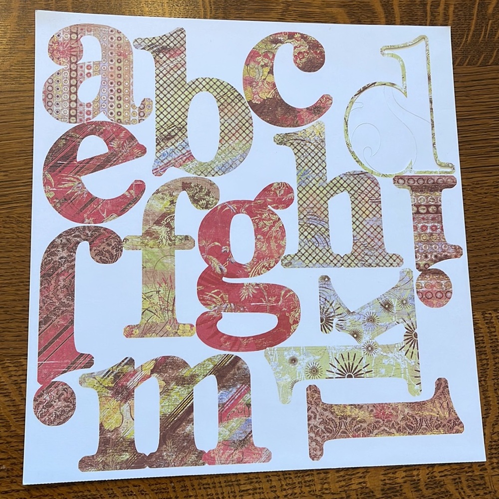 Scrapbooking Cardstock alphabet letters 10 full sheets NEW! + 7 partial - Picture 7 of 16